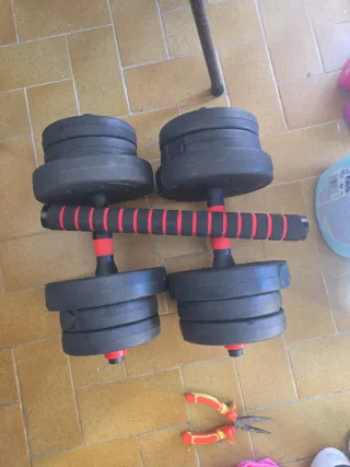 Juego de pesas para ejercicios