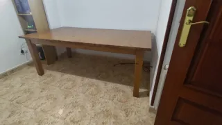 Mesa de comedor de madera extensible