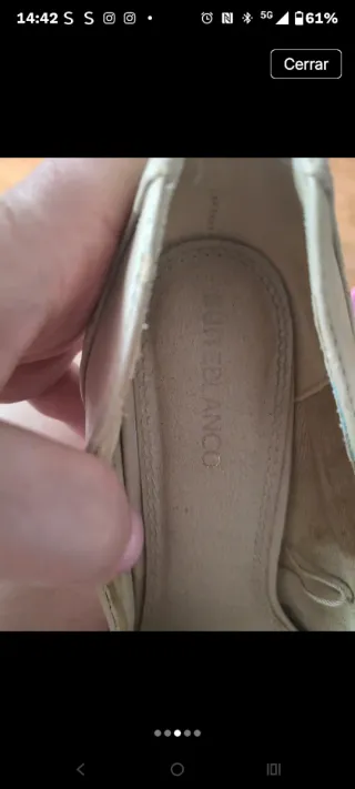 Zapatos de tacón beige