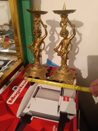 Candelabros Bronce Ángeles