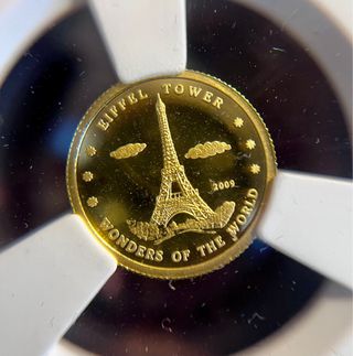 Moneda Oro 1 gr. Torre Eiffel 2009