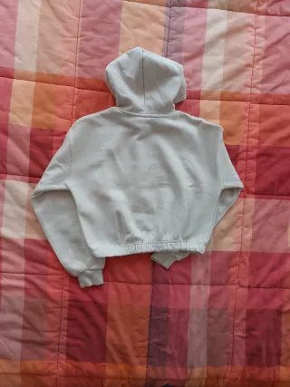 Felpa beige ragazza corta