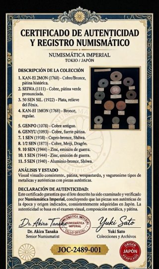 Colección Monedas Japón Antiguas