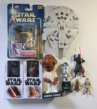 Lote Figuras Star Wars: Padmé, Kylo Ren, Chewbacca