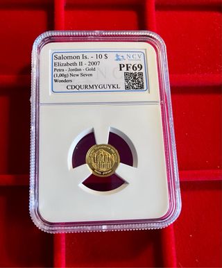 Moneda Oro 1 gr Petra 10$ 2007