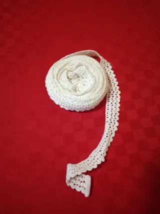 Pizzo uncinetto bianco