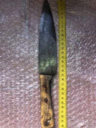 Cuchillo de cocina artesanal antiguo