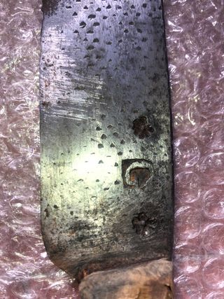 Cuchillo de cocina artesanal antiguo