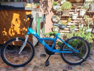Bicicleta azul infantil