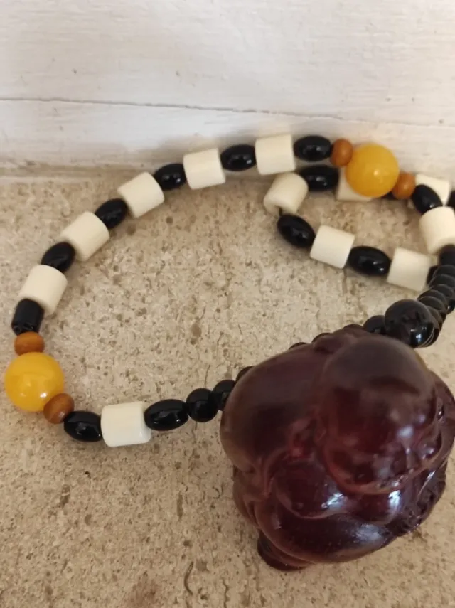 Pulsera rosario escapulario Buda Madera Noble.