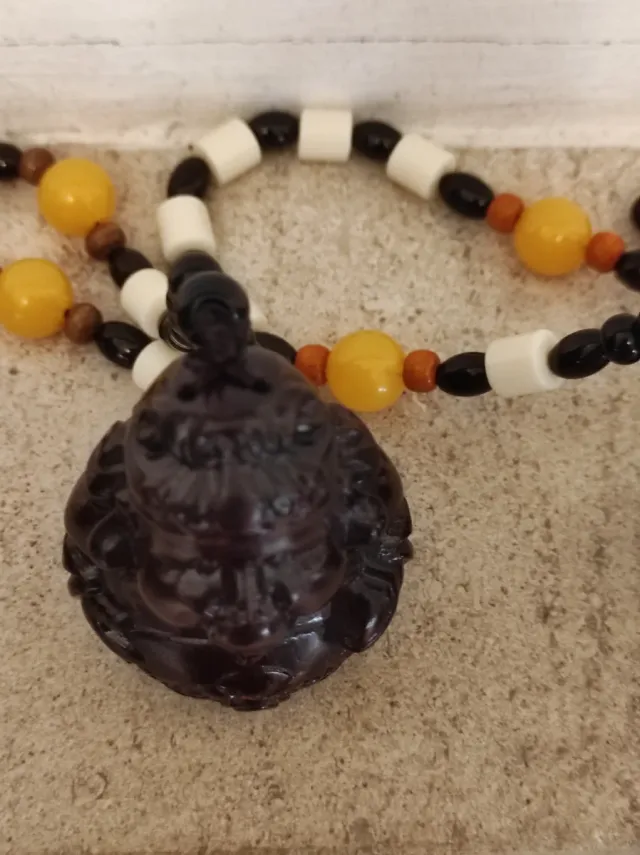 Pulsera rosario escapulario Buda Madera Noble.