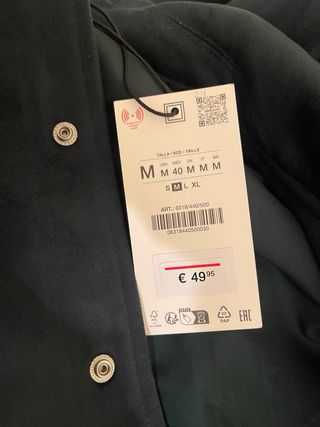 Cazadora Zara University Verde