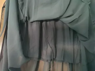 Gonna lunga a balze nera taglia M