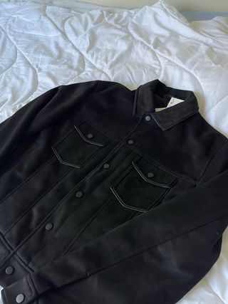 Cazadora Negra Zara Ante