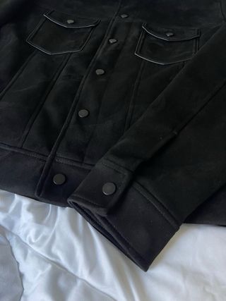 Cazadora Negra Zara Ante