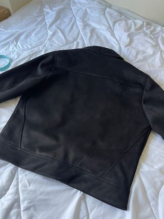 Cazadora Negra Zara Ante