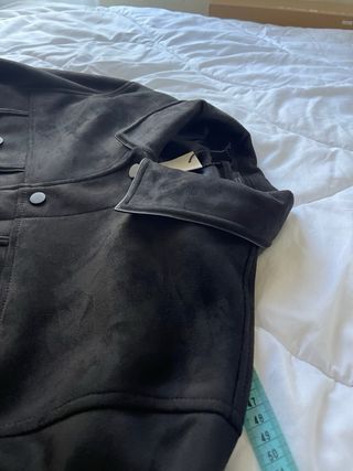 Cazadora Negra Zara Ante