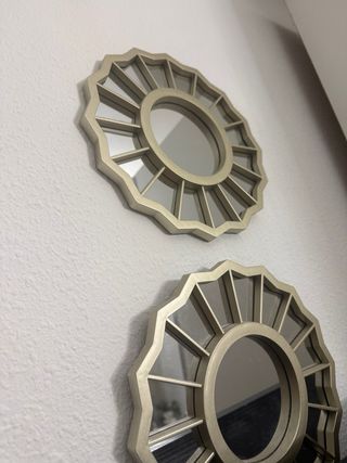 Set di 3 Specchi Decorativi Rotondi