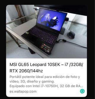 MSI GL65 Leopard 10SEK i7 32GB RTX 2060