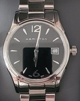 Reloj Hamilton Lady esfera negra.