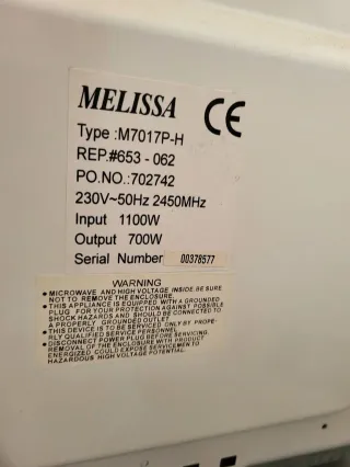 Microondas Melissa Retro M7017P-H