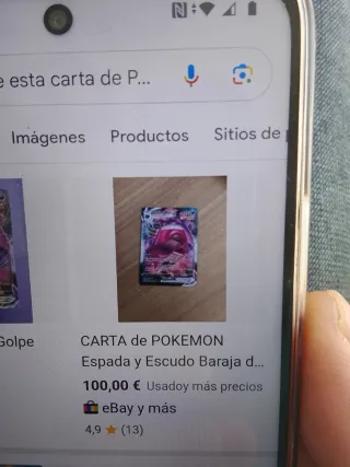 Carta Pokémon Espada y Escudo