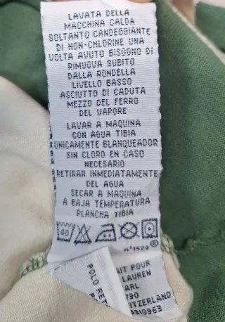 Polo Ralph Lauren Rugby Rayas Verde Beige T L y2k