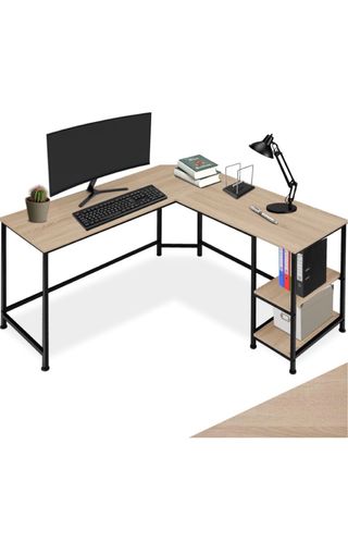 Escritorio en L - Madera y Metal