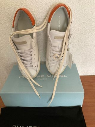 Zapatillas Philippe Model PRSX Blancas Naranja