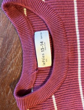 Camisa de rayas manga larga talla 13-14