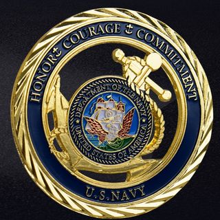MONEDA U.S. NAVY HONOR COURAGE COMMITMENT