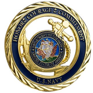 MONEDA U.S. NAVY HONOR COURAGE COMMITMENT