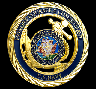 MONEDA U.S. NAVY HONOR COURAGE COMMITMENT