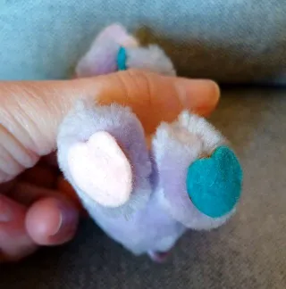 Mattel Popples Clip viola vintage bambola peluche