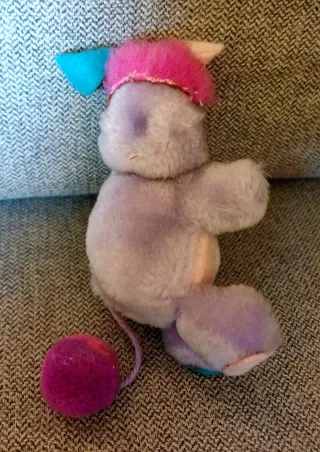 Mattel Popples Clip viola vintage bambola peluche