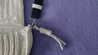 Bolso crochet PARFOIS blanco y negro