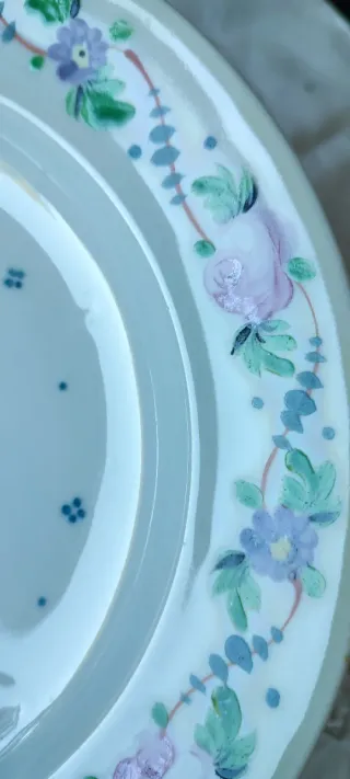 2 piatti decorati a mano metà '800