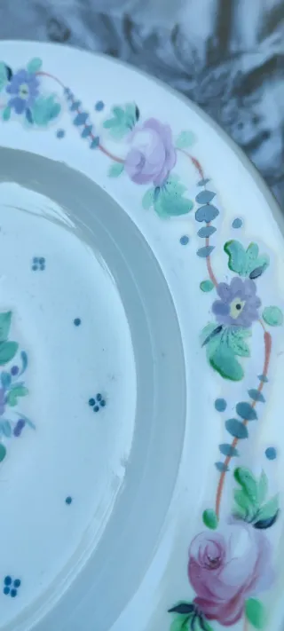 2 piatti decorati a mano metà '800