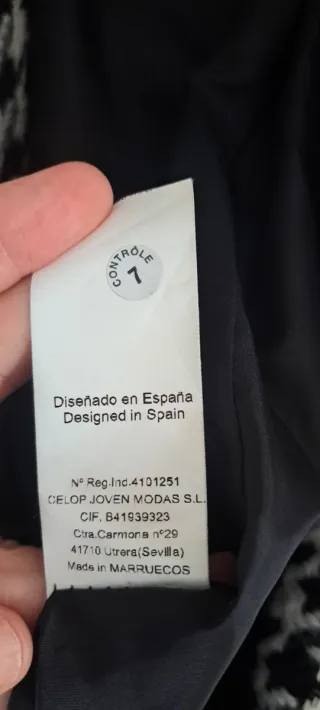 Abrigo estampado pata de gallo Diseño Español