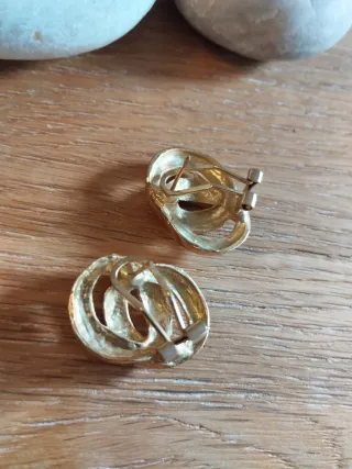Pendientes Vintage Dorados Nudo Años 90