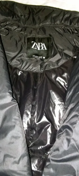 Chaqueta Larga Negra Zara