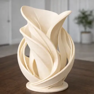 Vaso moderno bianco in plastica