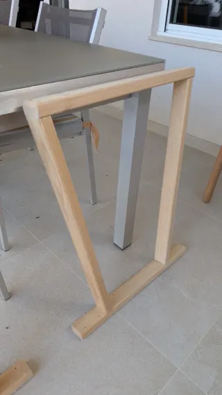 Mesa escritorio madera patas BOK