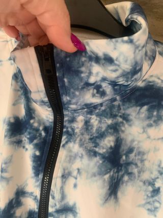 Felpa donna con zip tie-dye