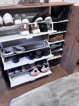 Zapatero Blanco y Madera