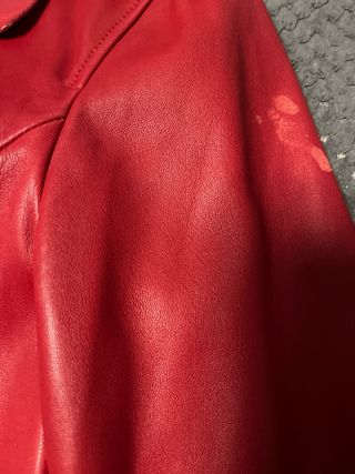 Chaqueta Piel Roja Massimo Dutti Talla L