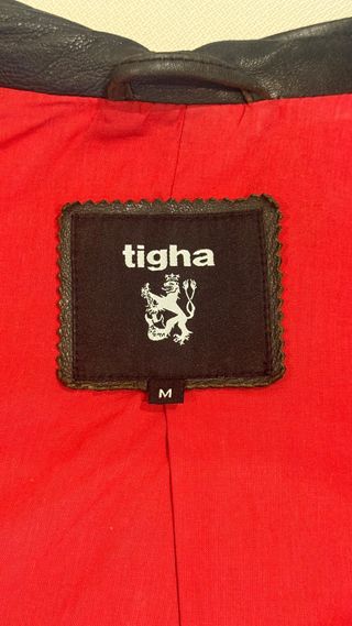 Chaqueta de cuero Tigha Negra Hombre