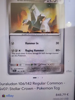 Carta Pokémon Duraludon 106/142 Sv07