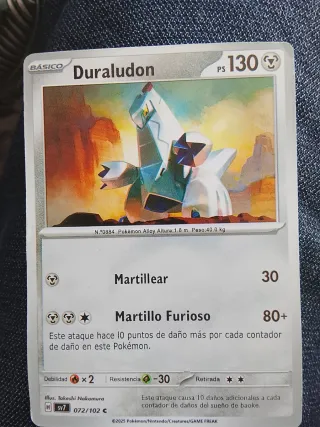 Carta Pokémon Duraludon 106/142 Sv07