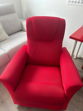Sillón relax reclinable rojo